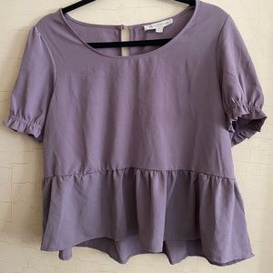 Lavender Ruffled Women's Top